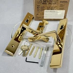 Emtek 15A1US3NL Keyed Entry Multi Point Trim Lever Set Unlacquered Brass. Fixed Price $182.88.