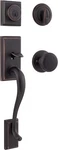 Kwikset Hawthorne Front Entry Door Handleset Lock Venetian Bronze W/ Juno Knob. Fixed Price $123.99.