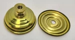 1-5/8" & 2" Sheraton Federal Style Round Stamped Brass Knob W/backplate Victoria. Fixed Price $13.40.