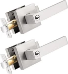 Keyed Alike 2 Pack Probrico Heavy Duty Lever Entrance Locksets, Satin Nickel. Fixed Price $19.75.