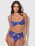 House Of Desire Harlow Lace Underwire Bra Set Surf The Web Blue. Fixed Price $33.00.