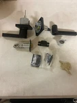 Baldwin 5285190LENT Satin Black Left-handed Entry Lever Set With Emergency Exit. Fixed Price $285.99.