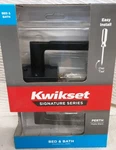 Kwikset Perth Matte Black Reversible Square Straight Bed/bath Door Handle. Fixed Price $18.74.