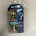 Schlage F40V 619 Georgian Door Knob, Bed & Bath, Privacy Lock - Satin Nickel. Fixed Price $14.99.
