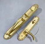 Signature Hardware 441380 Marconi Left Handed Keyed Entry Handleset, Satin Brass. Fixed Price $231.38.
