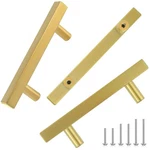 10 Pack 5 Inch Square Brushed Brass Cabinet Pulls For Kitchen Drawer, Stainle.... Fixed Price $23.72.