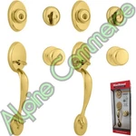 *2-SETS* Kwikset Chelsea Juno Knob Deadbolt Key Entry Polished Brass 98001-196. Fixed Price $179.99.