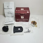 Baldwin Half Dummy Knob Set Satin Black 5420.190.IDM. Fixed Price $27.95.