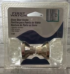 Belwith International First Watch 1140 Polished Brass Glass Door Knobs W/spindle. Fixed Price $10.00.