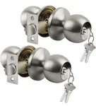 Bestten 2 Pack Entry Door Knob Lock Keyed Different Satin Nickel. Fixed Price $16.99.