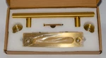 Rio Salto 12-INCH Brushed Vintage Gold Barn Door Handle Kit. Fixed Price $24.95.