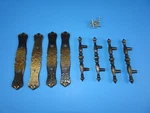 Vtg 7 1/4" Amerock Drawer Pulls/handles Brass Carriage House Backplates Lot Of. Fixed Price $25.99.