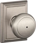 Schlage F40 619 Andover Door Knobset Addison Bed & Bath Stain Nickel. Fixed Price $16.99.