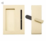 Modern Rectangular Barn Door Privacy Lock And Flush Pull With Integrated Strike. Fixed Price $120.00.