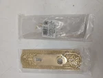 Lot Of 2 Renovator Supply Mfg Door Back Plate Cast Brass 7 3/4" 1 Opn Nevr Used. Fixed Price $45.00.