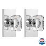 Hiemey Crystal Glass Dummy Door Knobs Interior Polished Chrome 2 Pack. Fixed Price $62.39.