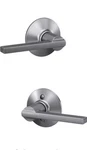 Schlage F10 626 Latitude Door Lever, Hall/closet Passage Lock, Satin Chrome. Fixed Price $34.00.
