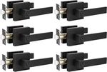 Knobwell 6 Pack Door Handles Black, Privacy Bed Bath Leverset Loc. Fixed Price $90.00.