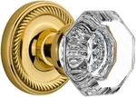 Nostalgic Warehouse 702740 Rope Rosette Waldorf Crystal Door Knob Brass Dummy. Fixed Price $88.00.