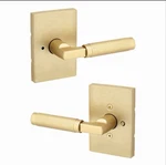 Kwikset Prava Interior Privacy Door Knurled Handle W/ Lock Satin Brass New. Fixed Price $35.00.