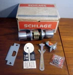 Schlage D40S 626 Tulip Store Door Lock W/round Knob Silver Satin Chrome Nos. Fixed Price $99.00.