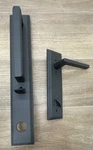 Emtek 4212HLOLHUS19 Single Cyl, Melrose, Helios Lever, - Flat Black *read*. Fixed Price $239.99.