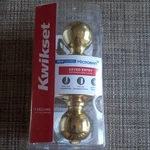 Kwikset Microban Keyed Entry Door Knob Polished Brass 94002-817. Fixed Price $13.95.