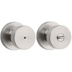 Kwikset Pismo Privacy Door Knobset With Round Rose Satin Nickel 730PSKRDT-15. Fixed Price $9.01.