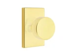 Emtek 5212ROUUS3NL Privacy, Rectangular Rosette, Round Knob Unlacquered Brass. Fixed Price $168.00.