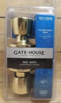 Gatehouse Bed/bath Locking Doorknob Polished Brass Finish #0117976 New. Fixed Price $10.00.