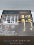 Ticonn Heavy Duty Double Front Door Handle & Deadbolt Set. Fixed Price $80.00.