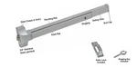 Panic Exit Bar Emergency Push Device Aluminum Alarm Fire Hardware Commercial New. Fixed Price $255.00.