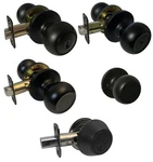 House Guard Matte Black Round Door Locks Knobs Keyed Privacy Passage Deadbolt. Fixed Price $75.99.