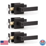 Knobwell 3 Pack Oil Rubbed Bronze Door Handle Lock Keyed Entry. Fixed Price $132.74.