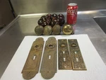 Antique Hardware Door Knob Back Plate Brass Bronze Porcelain Eastlake Victorian. Fixed Price $115.00.