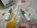 Signature Hardware 329508 Porcelain Lever Handles, Pair Of 2, Brushed Nickel. Fixed Price $34.49.